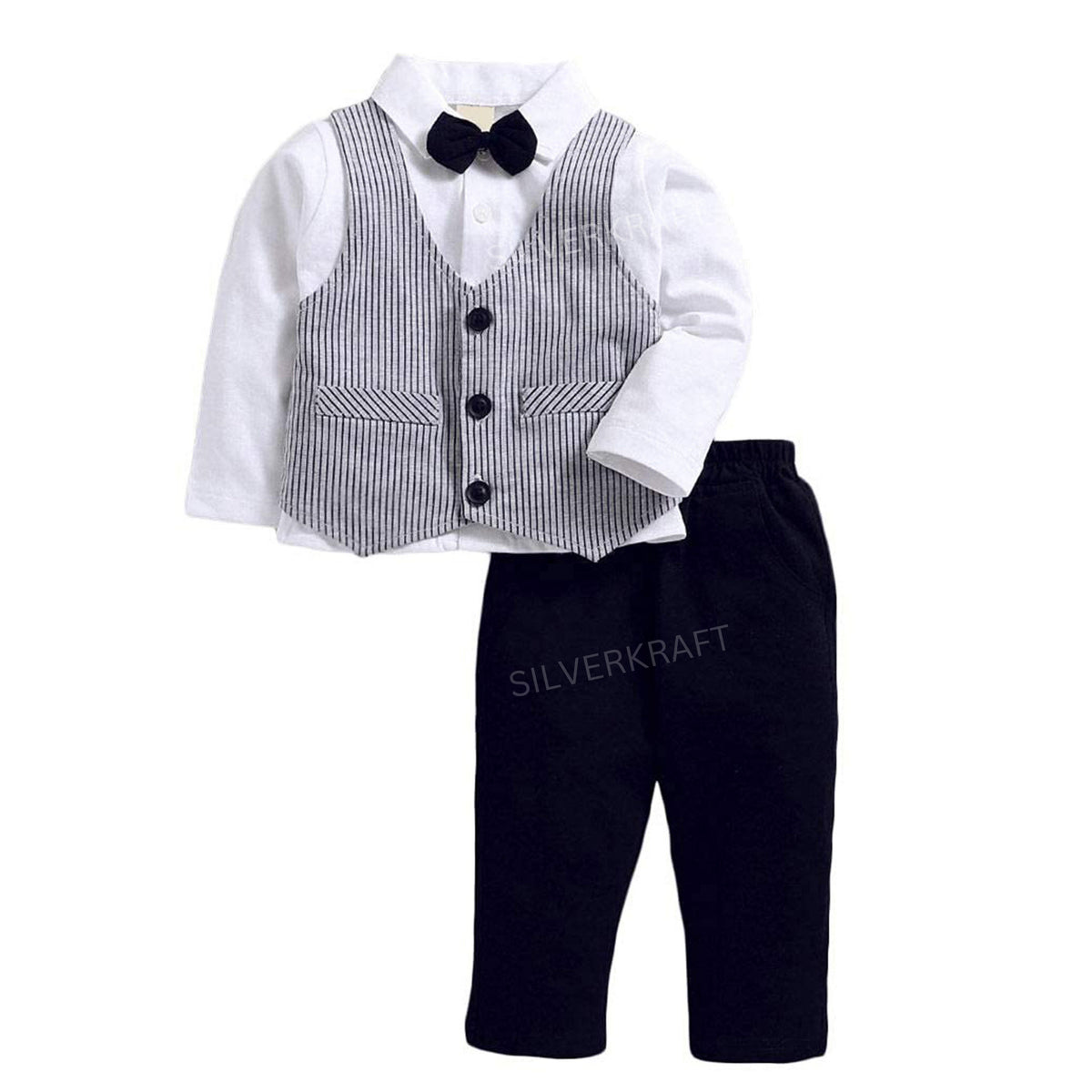 Boys Striped Cotton Party wear - Wish Karo - photo 3