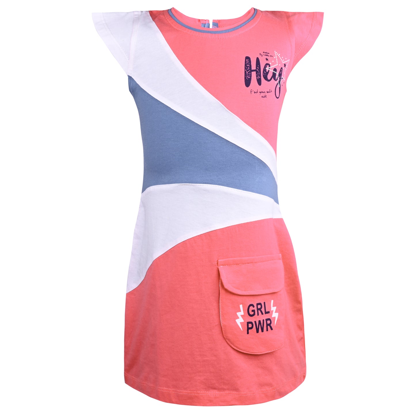 Girls Printed Fit and Flare Cap Sleeve Frock Dress bt780