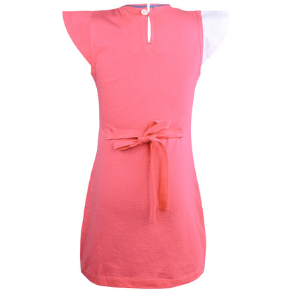 Girls Printed Fit and Flare Cap Sleeve Frock Dress bt780