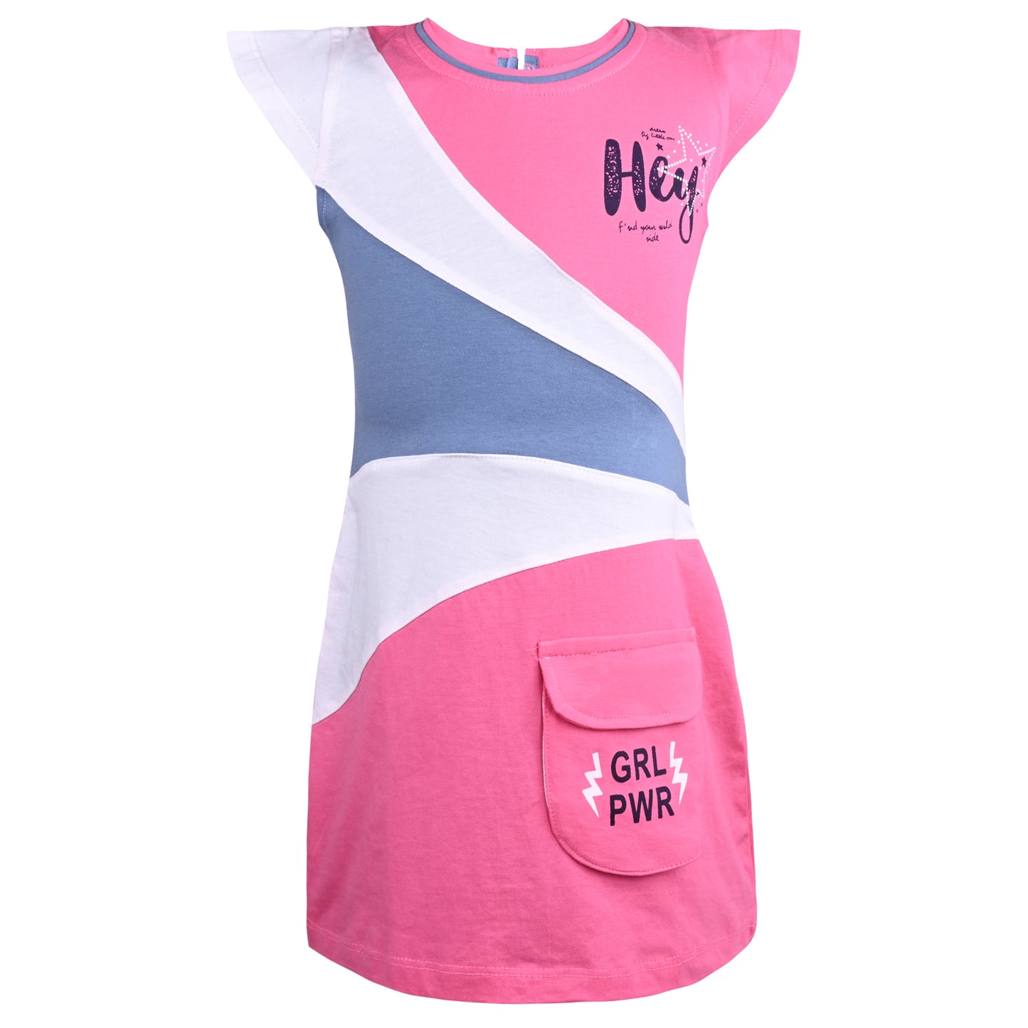 Girls Printed Fit and Flare Cap Sleeve Frock Dress bt780