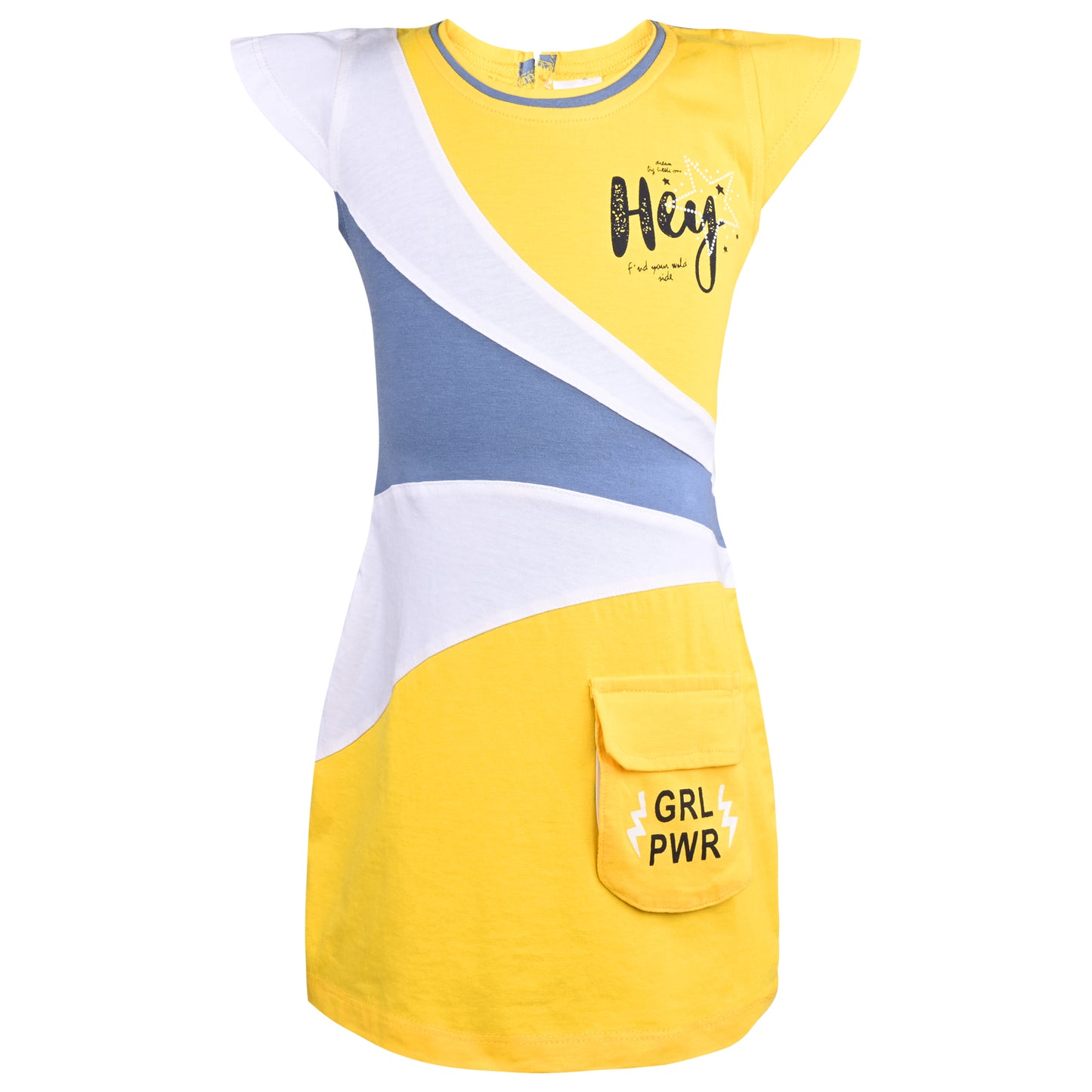Girls Printed Fit and Flare Cap Sleeve Frock Dress bt780
