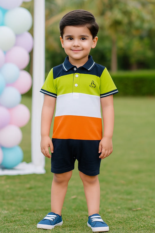 Kids Rompers For Boys-(bt79grn)