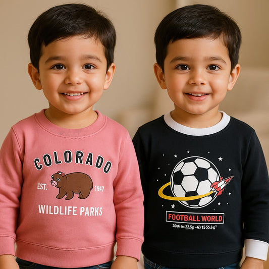 Combo Unisex Pack of 2  Printed Sweatshirts