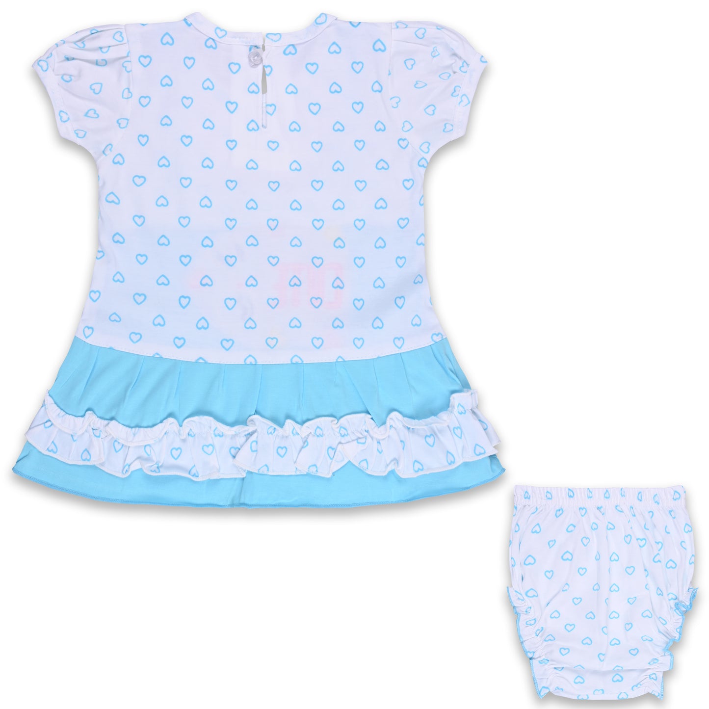Baby Girls Printed A-Line Frock Dress With Brief bte755