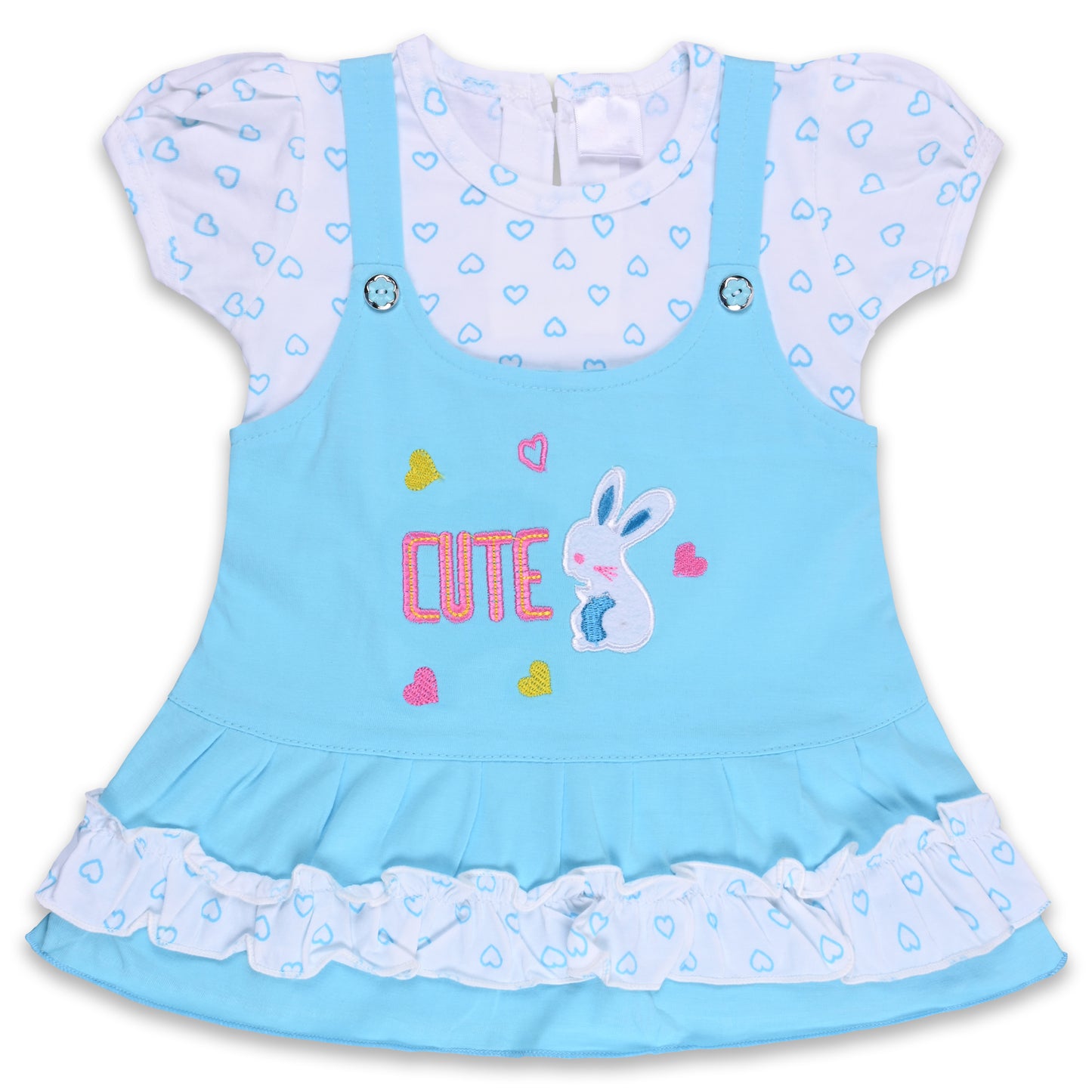 Baby Girls Printed A-Line Frock Dress With Brief bte755