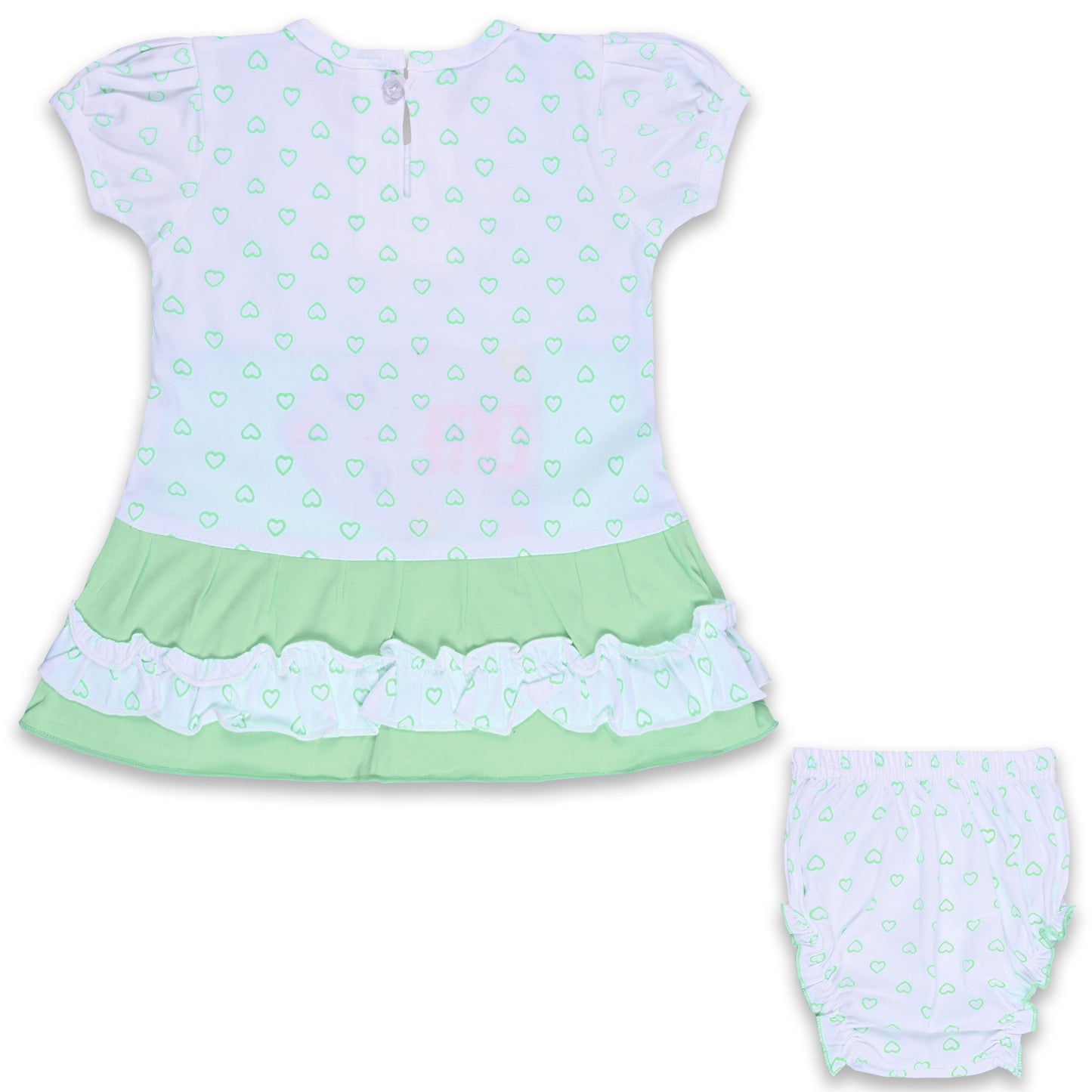 Baby Girls Printed A-Line Frock Dress With Brief bte755