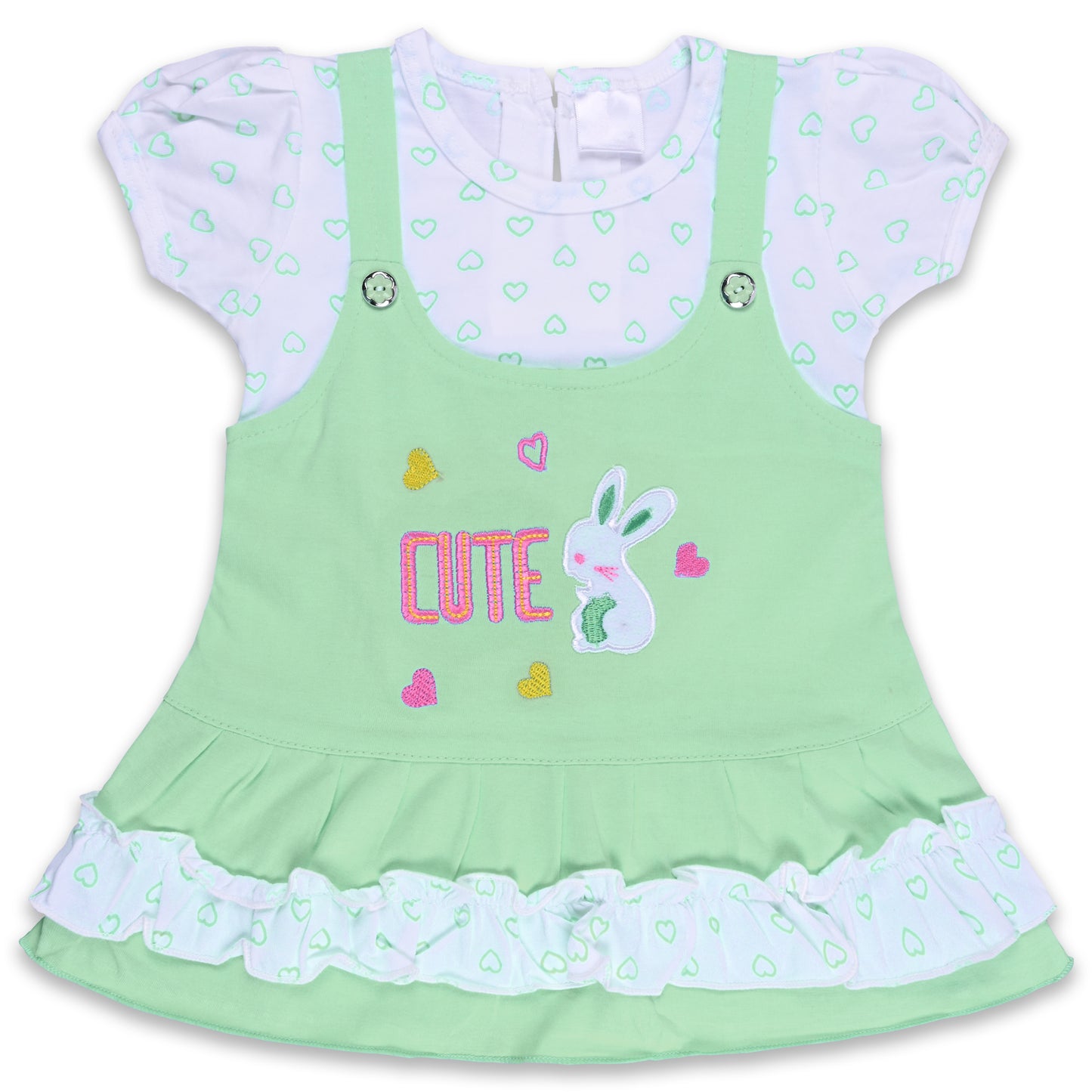Baby Girls Printed A-Line Frock Dress With Brief bte755