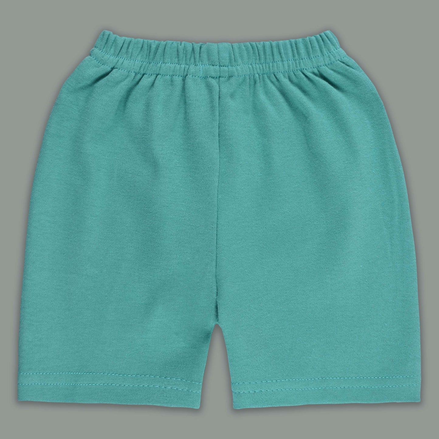 Boys Striped Teddy Print Cotton T-shirt and Shorts Set bte849