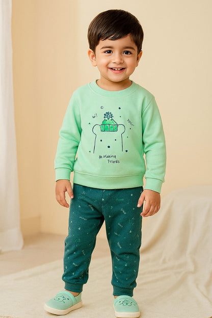 Unisex Printed Top and Bottom Pyjamas Night Dress btef716