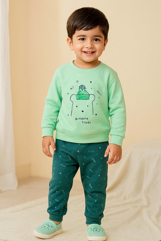 Unisex Printed Top and Bottom Pyjamas Night Dress btef716