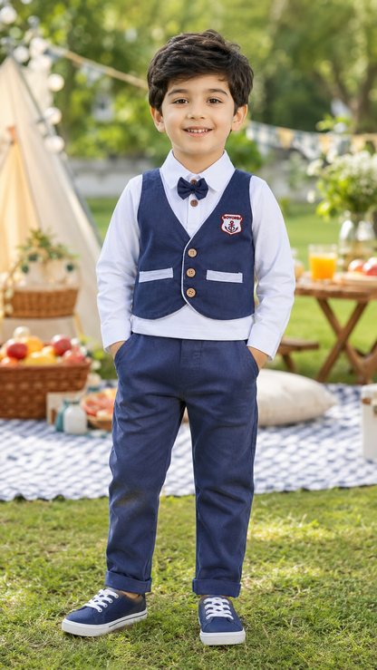Boys Full Length Cotton T-Shirt and Pant btp701bwn
