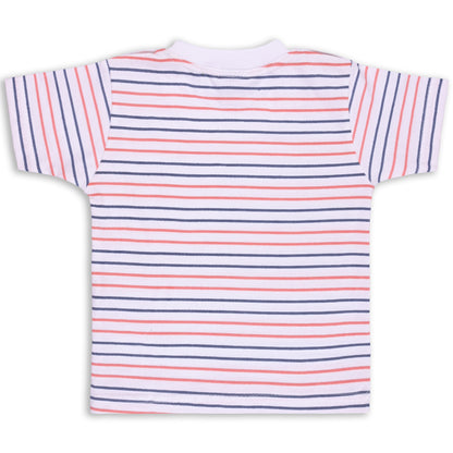 Baby Boys Striped T-Shirt and Shorts Dungaree Set