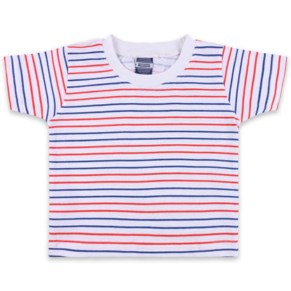 Baby Boys Striped T-Shirt and Shorts Dungaree Set