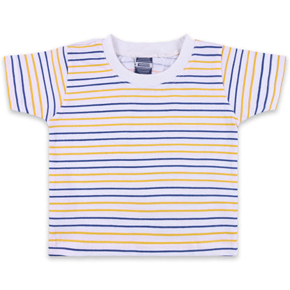 Baby Boys Striped T-Shirt and Shorts Dungaree Set