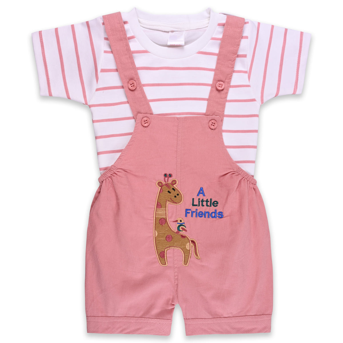 Baby Boys Striped T-Shirt and Shorts Dungaree Set - Wish Karo - photo 6