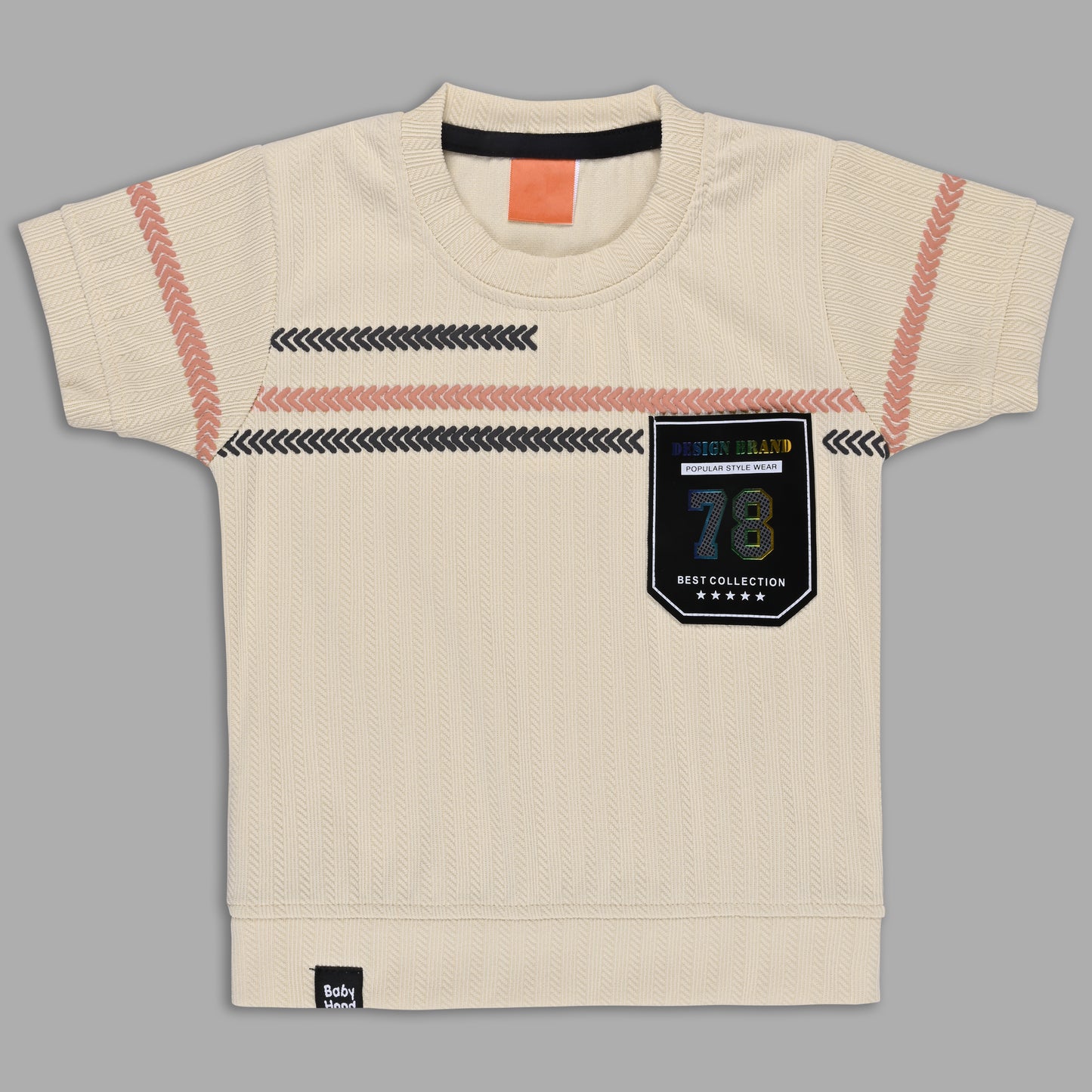 Boys Printed Cotton T-shirt and Shorts Casual Set btp840