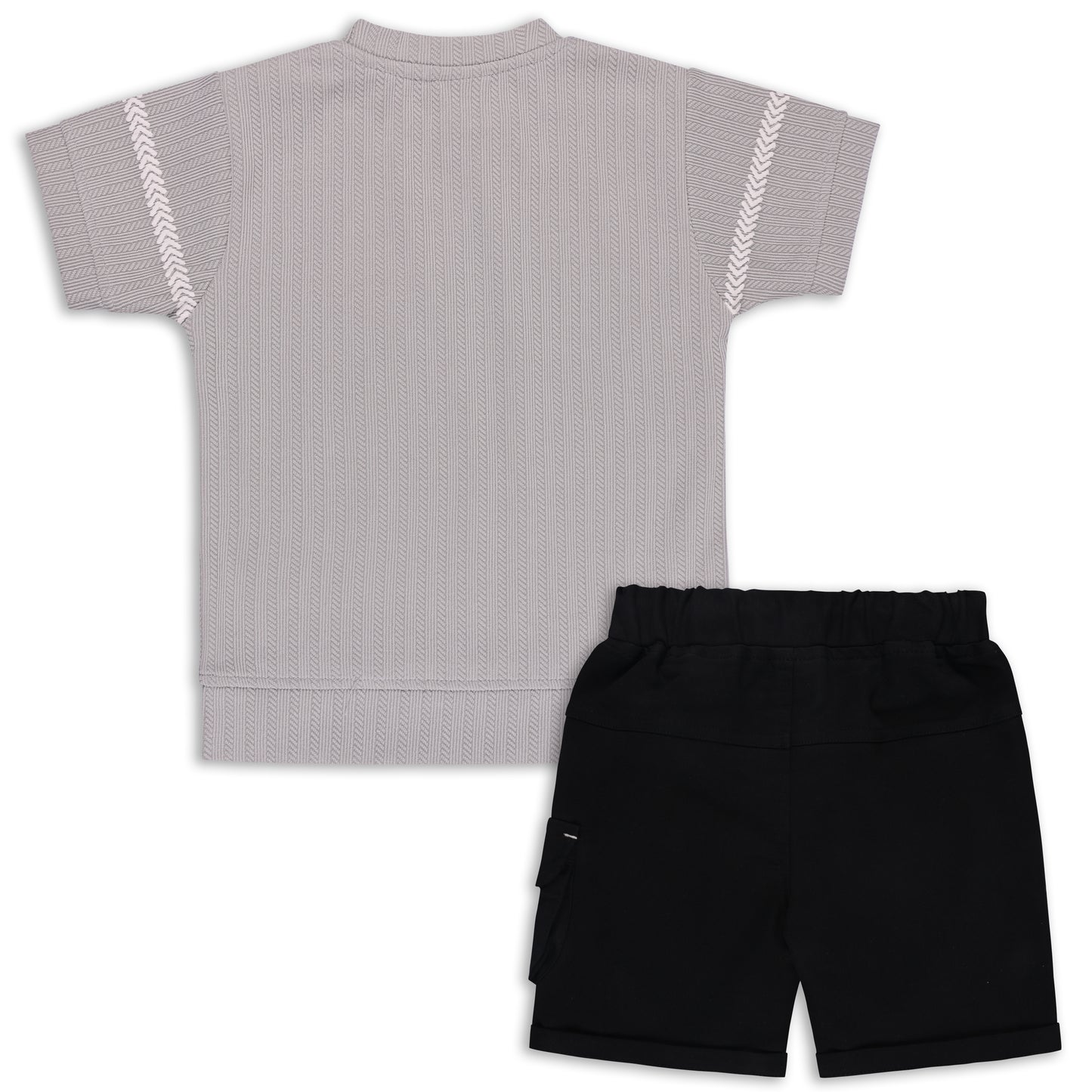 Boys Printed Cotton T-shirt and Shorts Casual Set btp840