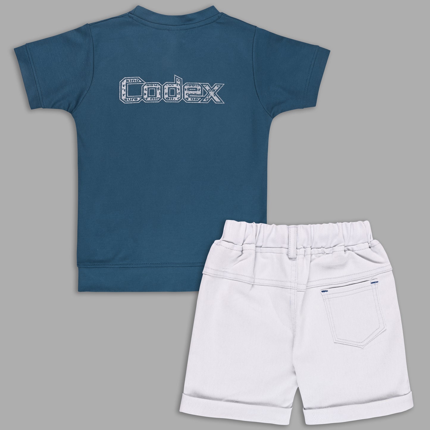 Boys Printed Cotton T-shirt and Shorts Casual Set