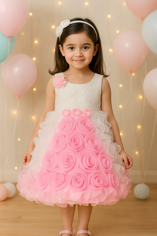 Baby Girls Party Wear Frock Dress bxa170bpnk