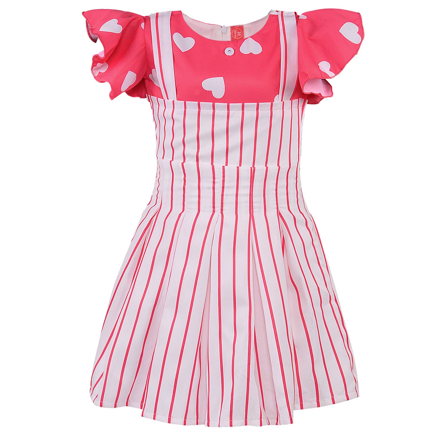 Baby Girls Dress Frock-bxa254pnk -  Party Wear - frocks Party Wear - baby dress