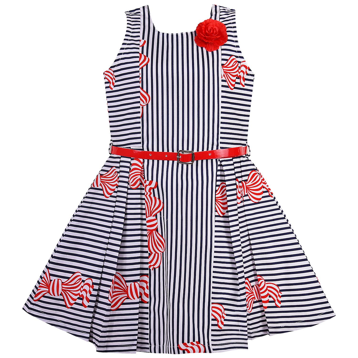 Baby Girls Cotton Frock Dress for Girls-bxa260rd -  Party Wear - frocks Party Wear - baby dress