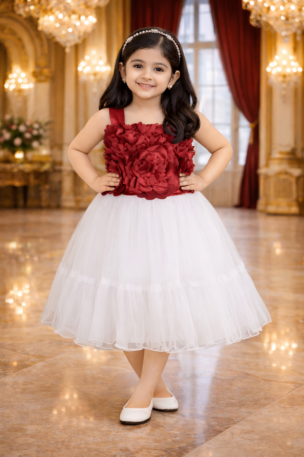 Girls Midi/Knee Length Party DressÂ bxa420mrn