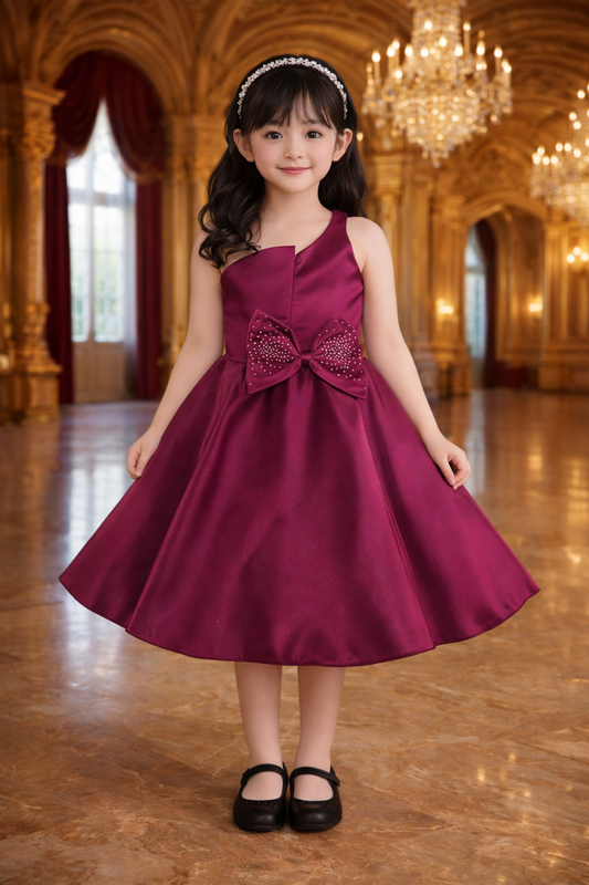 Girls Party Wear Fit and Flare Frock Dress - Wish Karo
