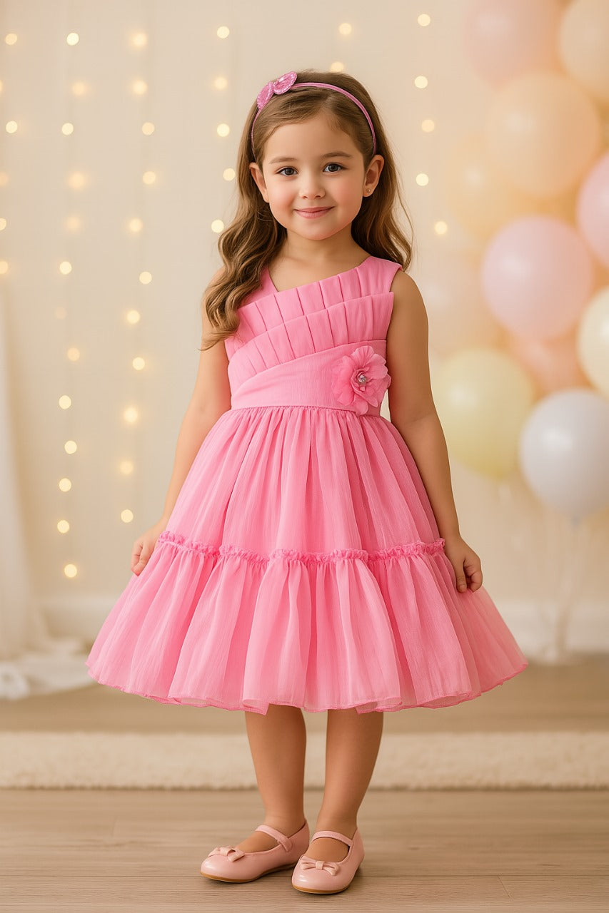 Girls Floral Embellished Designer Party Dress