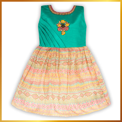 Girls Embroidered Fit and Flare Party Dress - Wish Karo - photo 3
