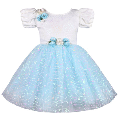 Girls Embellished A-Line Frock Dress