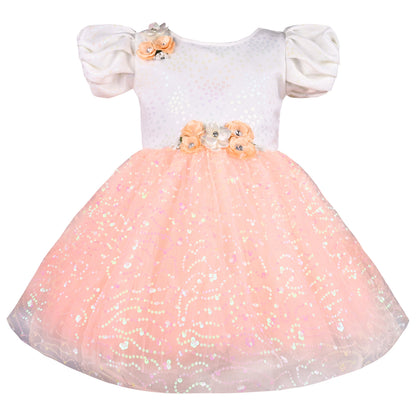 Girls Embellished A-Line Frock Dress