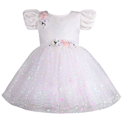 Girls Embellished A-Line Frock Dress