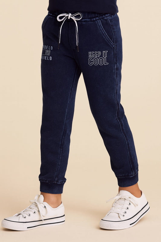 Boys Cotton Elastic Casual Trouser