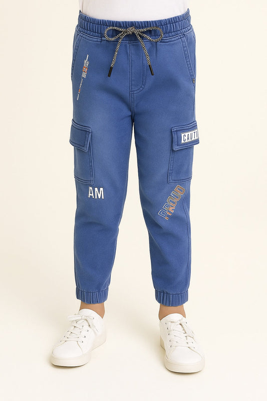 Boys Cotton Elastic Cargo Trouser - Wish Karo - photo 1