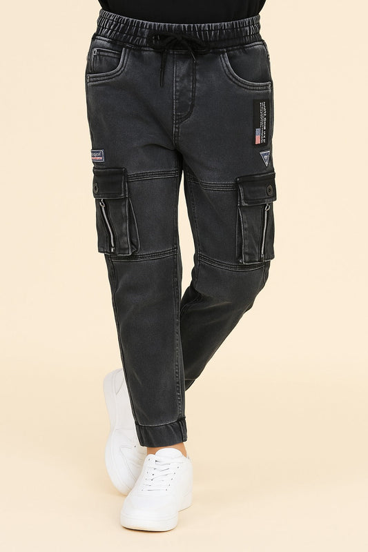 Boys Stylish Cargo Denim Jeans - Wish Karo