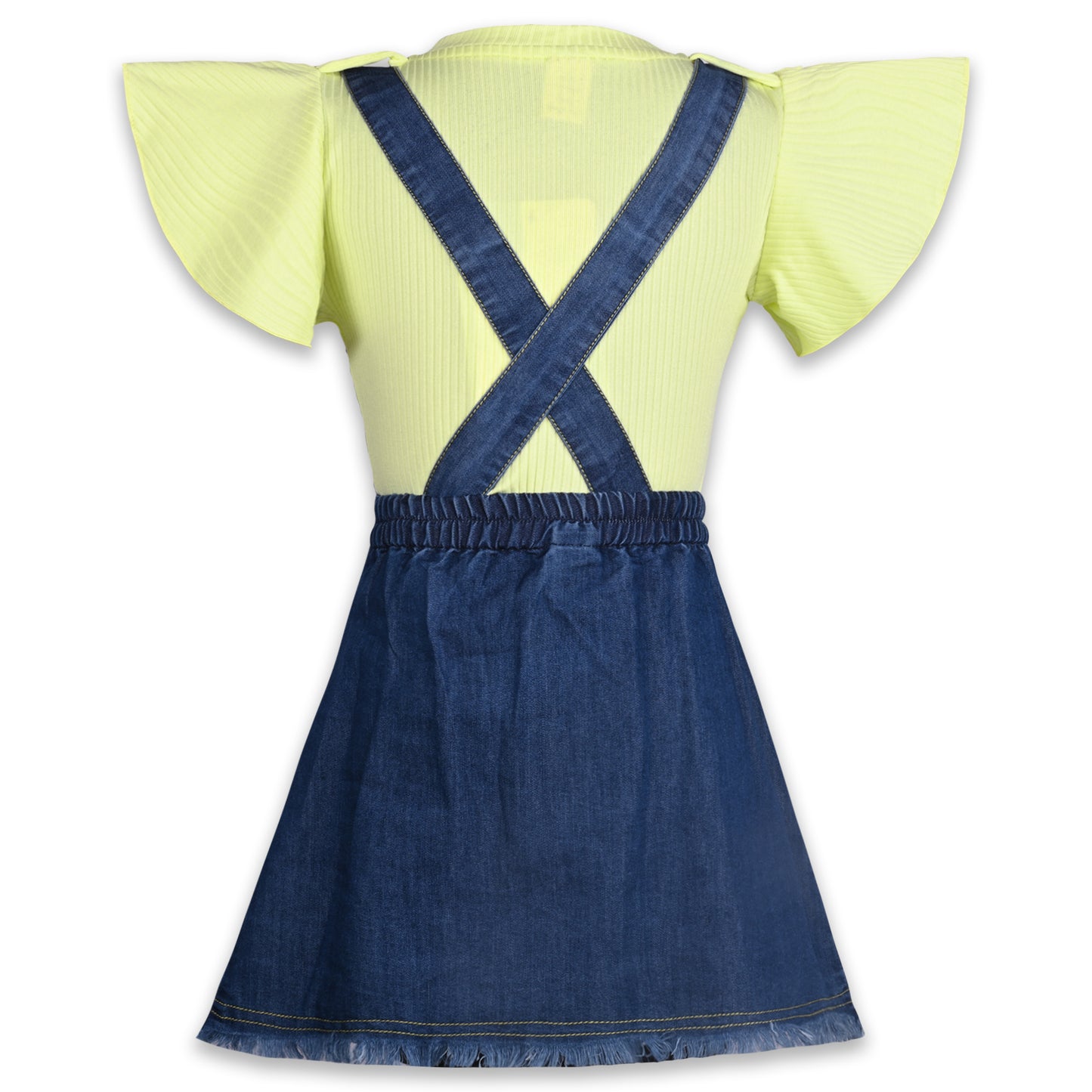Girls Printed Top and Shorts Dungaree Set csl1003