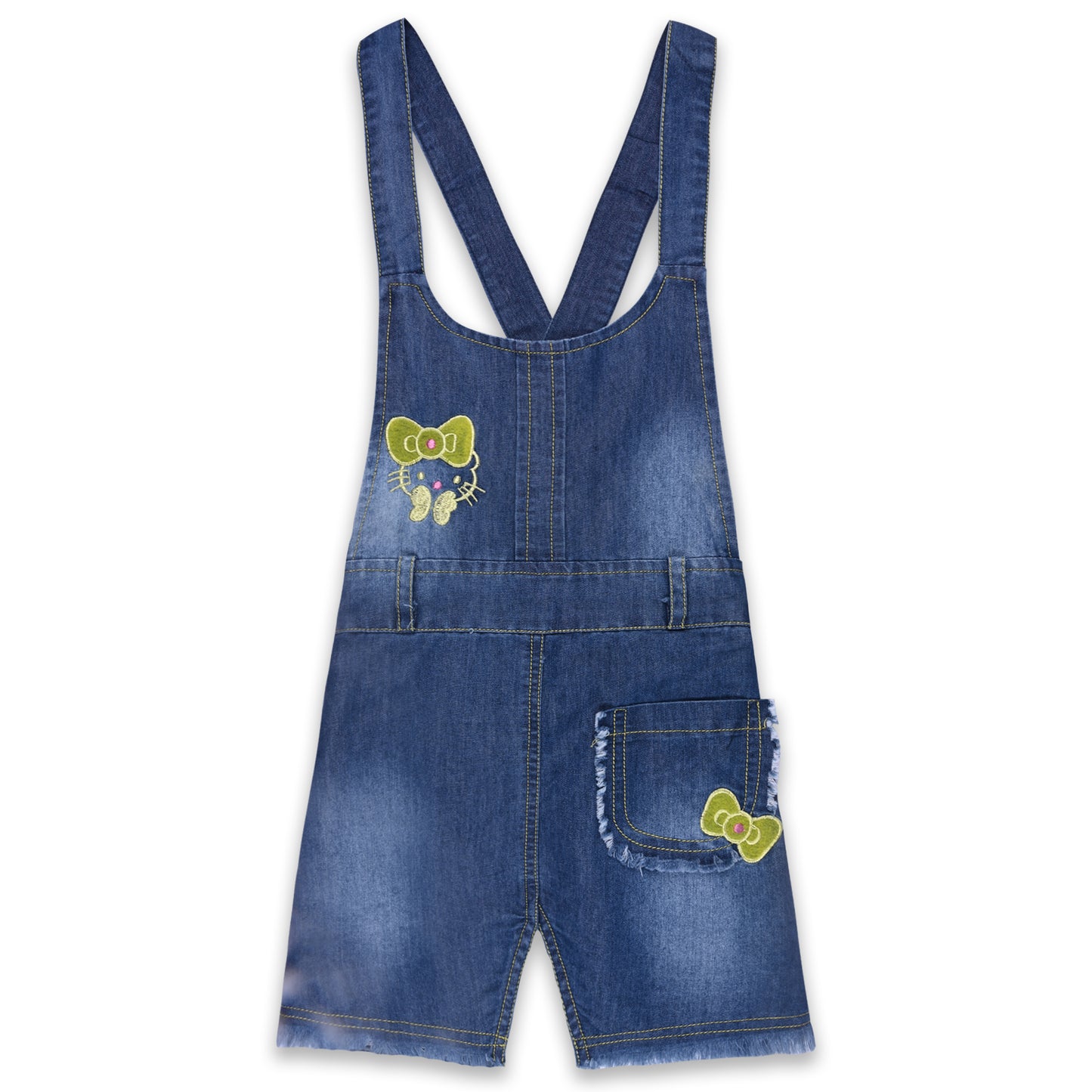 Girls Printed Top and Shorts Dungaree Set csl1003