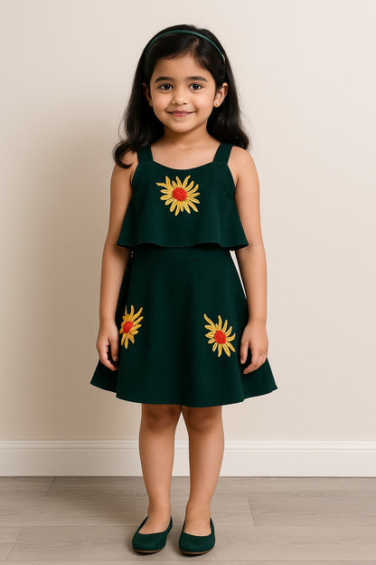 Baby Girls Casual Dress csl244dgrn