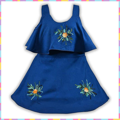 Baby Girls Grey Embroidered Overlay Dress - Wish Karo - photo 10