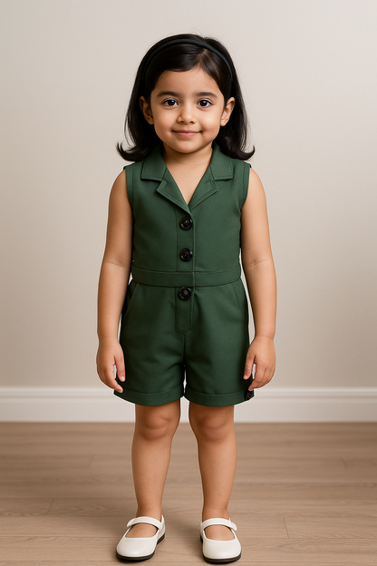 Girls Party(Festive) Jumpsuit Jumpsuit csl255grn