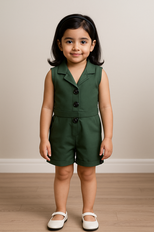 Girls Party(Festive) Jumpsuit Jumpsuit csl255grn