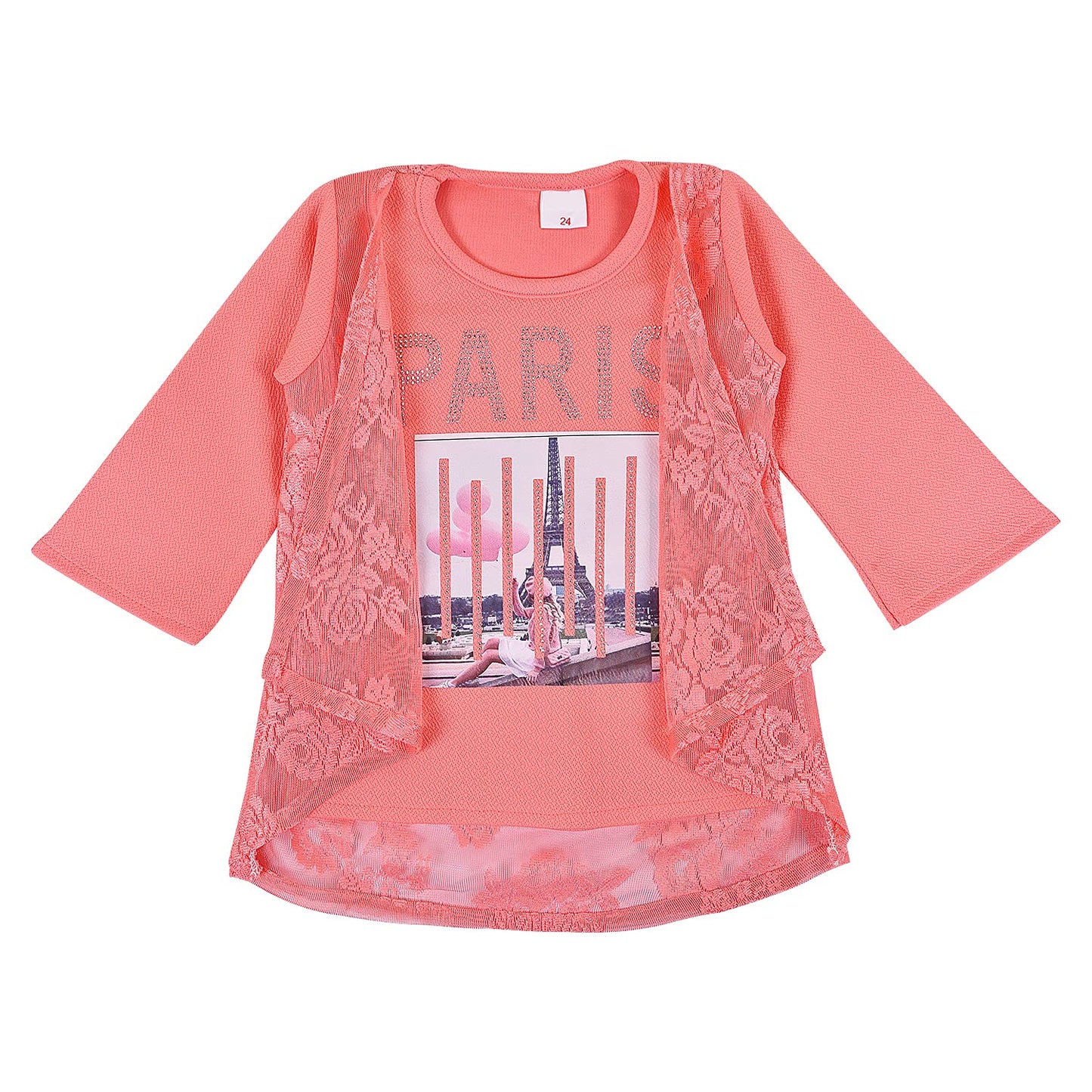 Baby Girls Top and Skirt Clothing Set-(csl272pch)