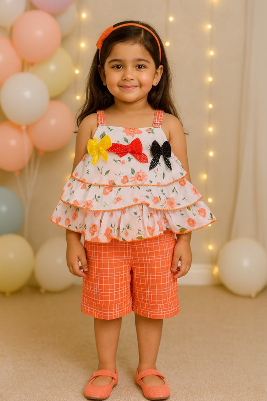 Baby Girls Top and Shorts Dress for Girls-(csl289org)