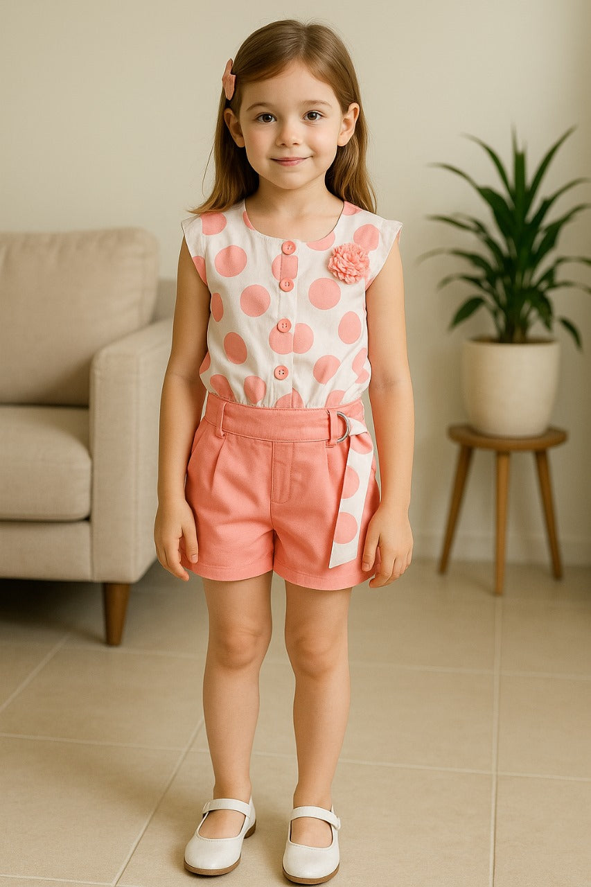 Baby Girls Casual Top Shorts csl292pnk