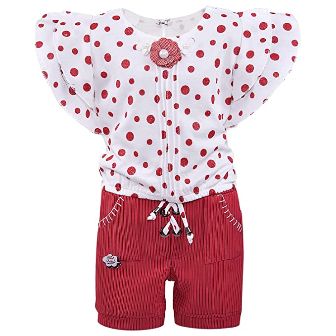 Baby Girls Top and Shorts Dress For Girls-(csl297rd)