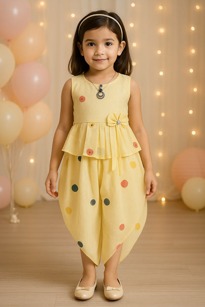 Girls Top and Dhoti Pant Dress Csl303y
