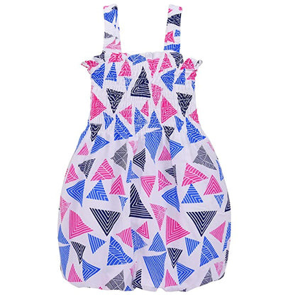Girls Geometric Printed Dress