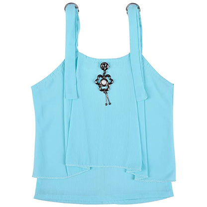 Baby Girls Top and Short Dress For Girls-(csl313blu)