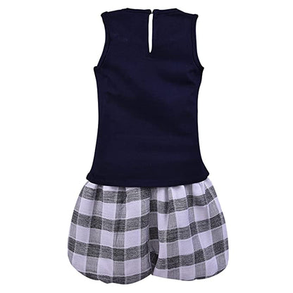Baby Girls Top and Shorts Dress For Girls-(csl319blk)