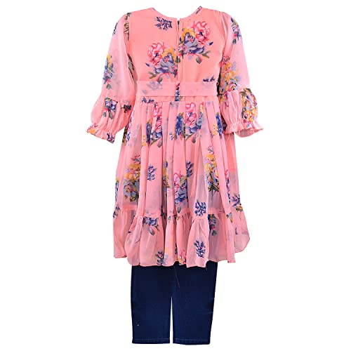 Baby Girls Top and Pant Dress For Girls-(csl327pnk)